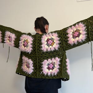Crochet granny square cardigan
